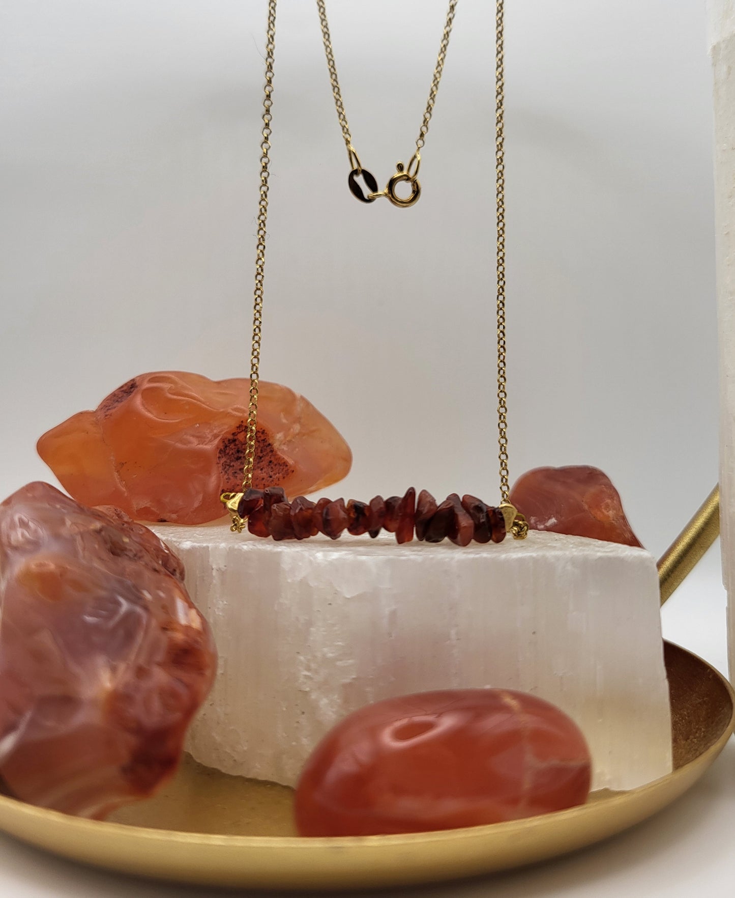 Carnelian energy necklace for passion & self-confidence