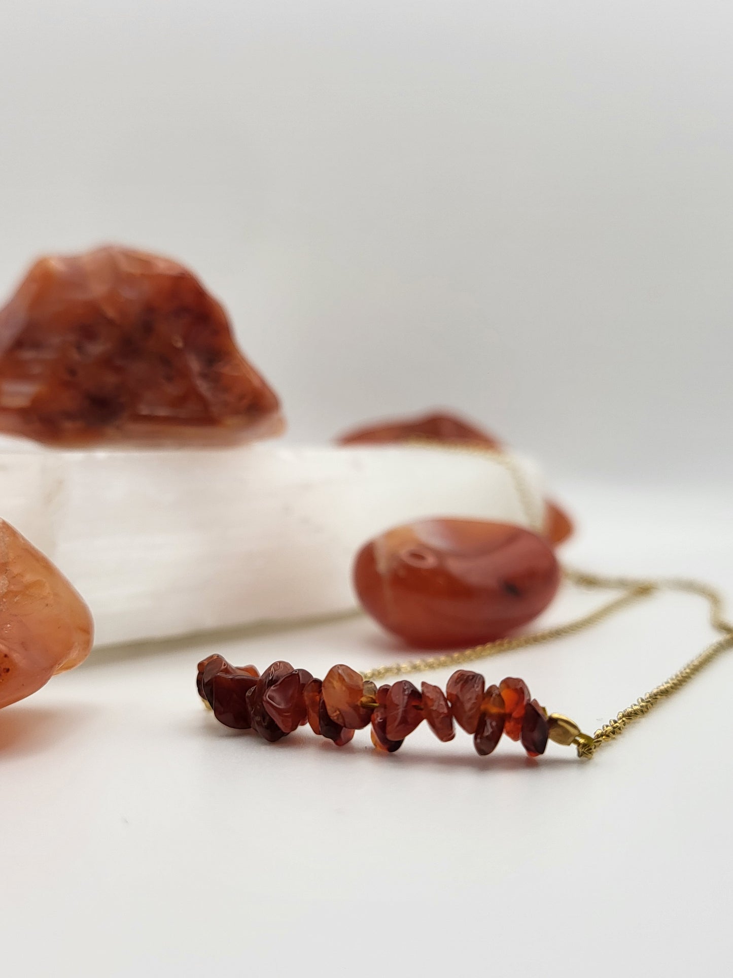 Carnelian energy necklace for passion & self-confidence
