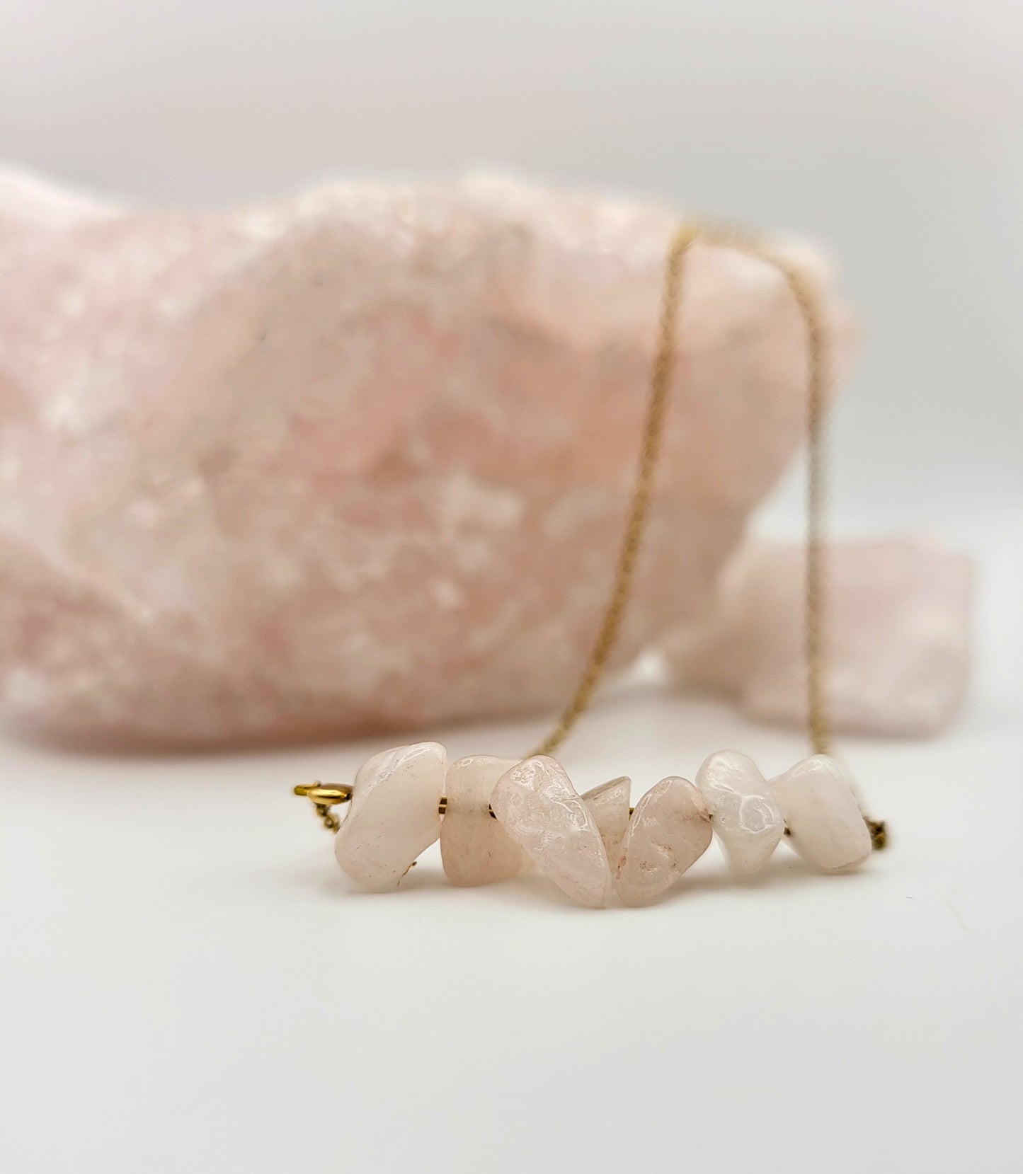 Love necklace - rose quartz