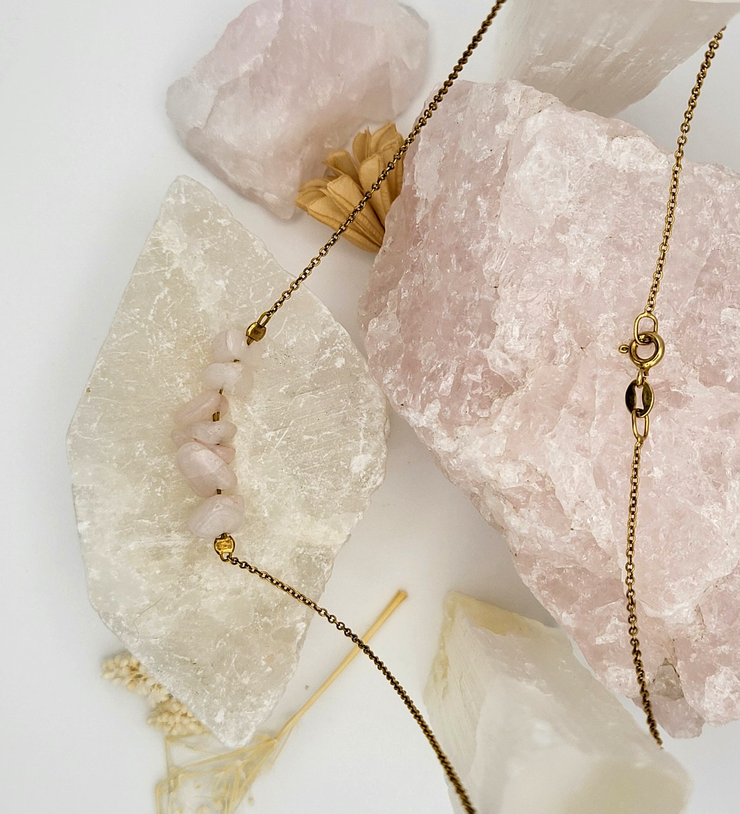 Love necklace - rose quartz
