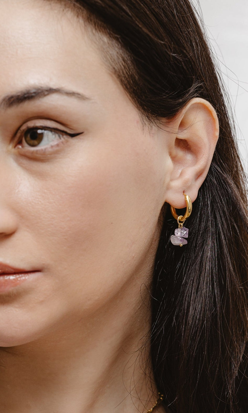 Amethyst Hoop Ohrringe
