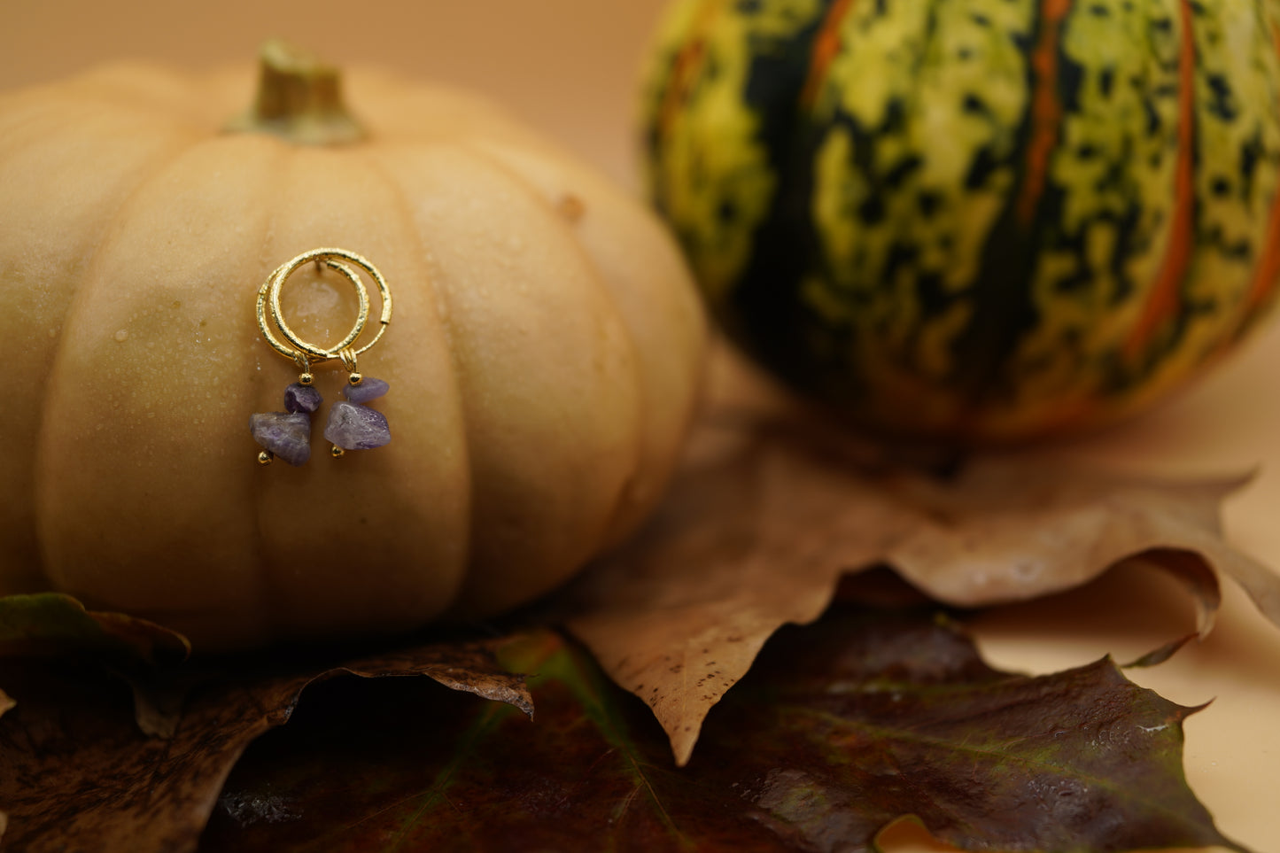 Amethyst Hoop Ohrringe