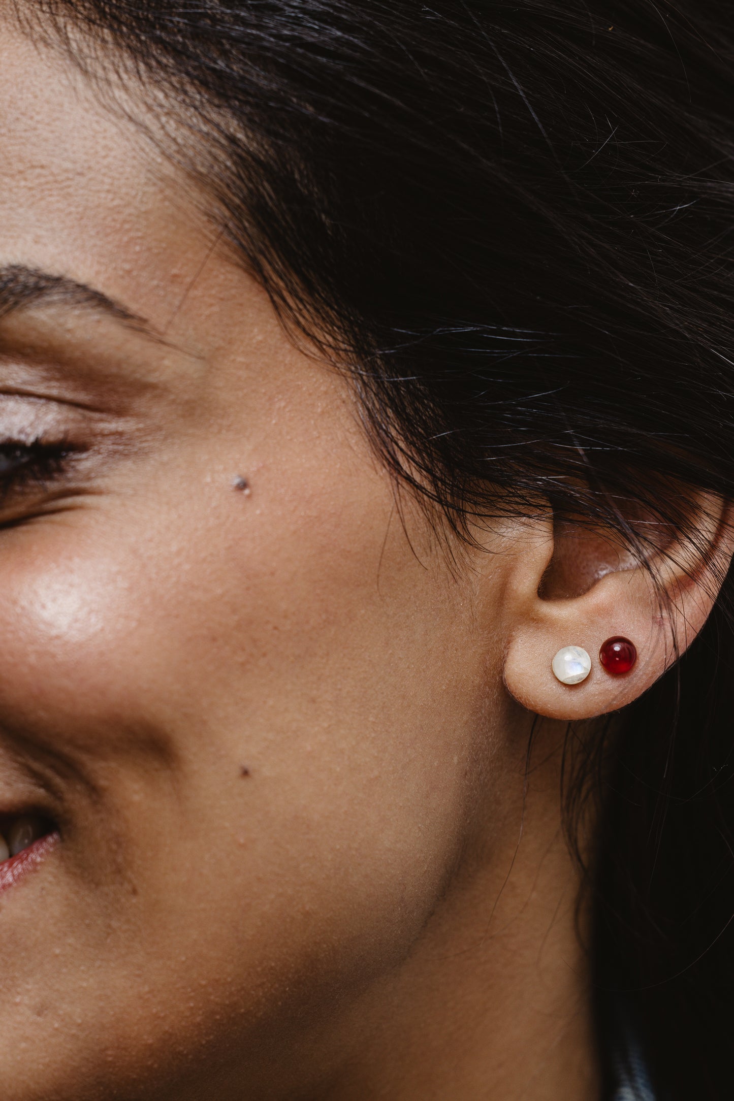 Karneol Dot-Ohrstecker