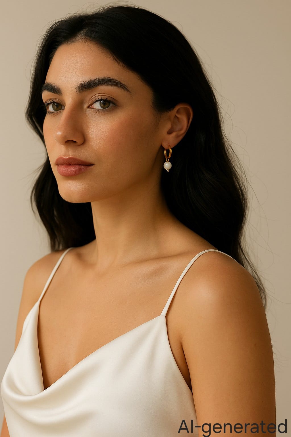 Elegant hoop earrings with freshwater pearls