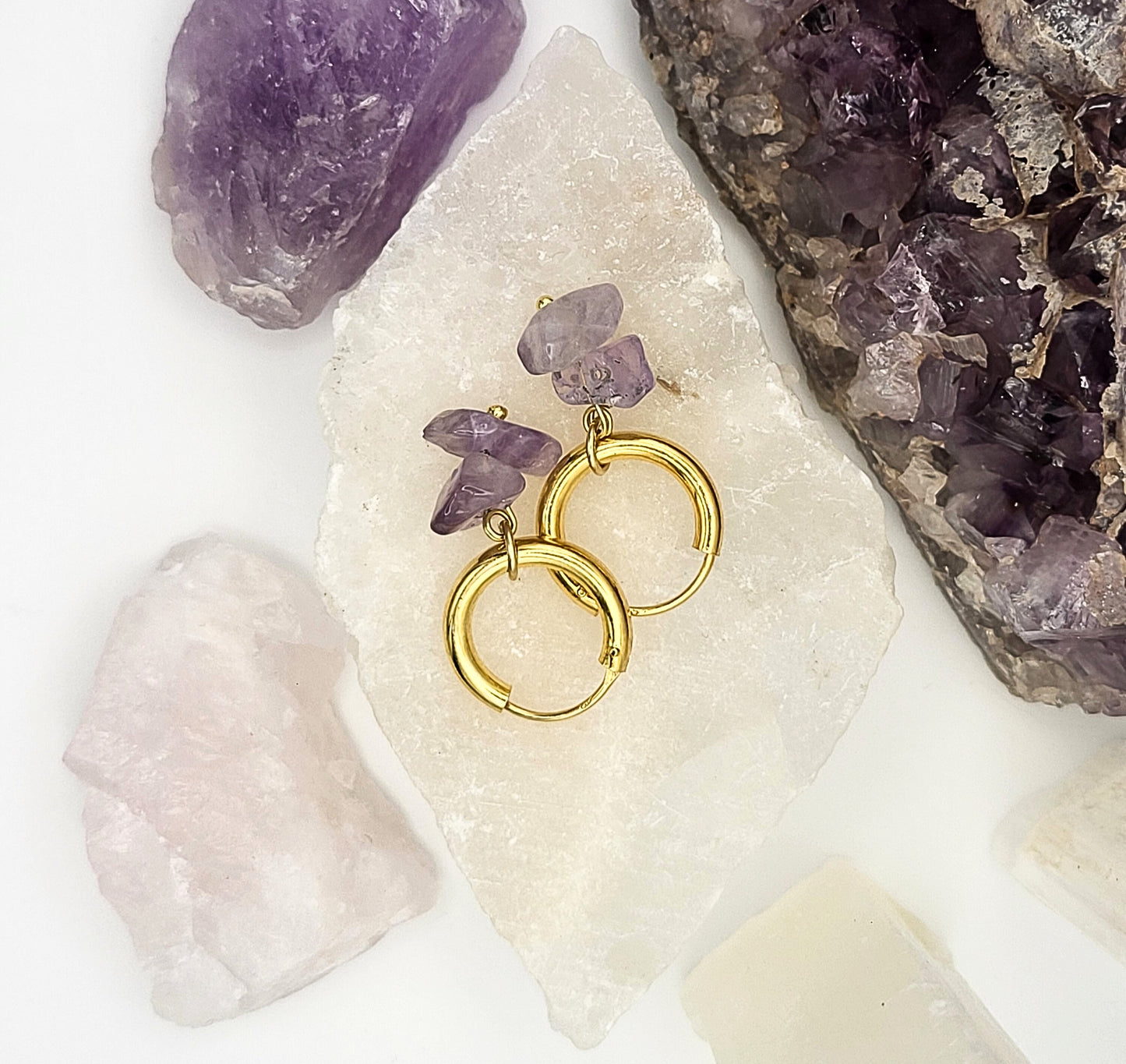 Amethyst Hoop Ohrringe