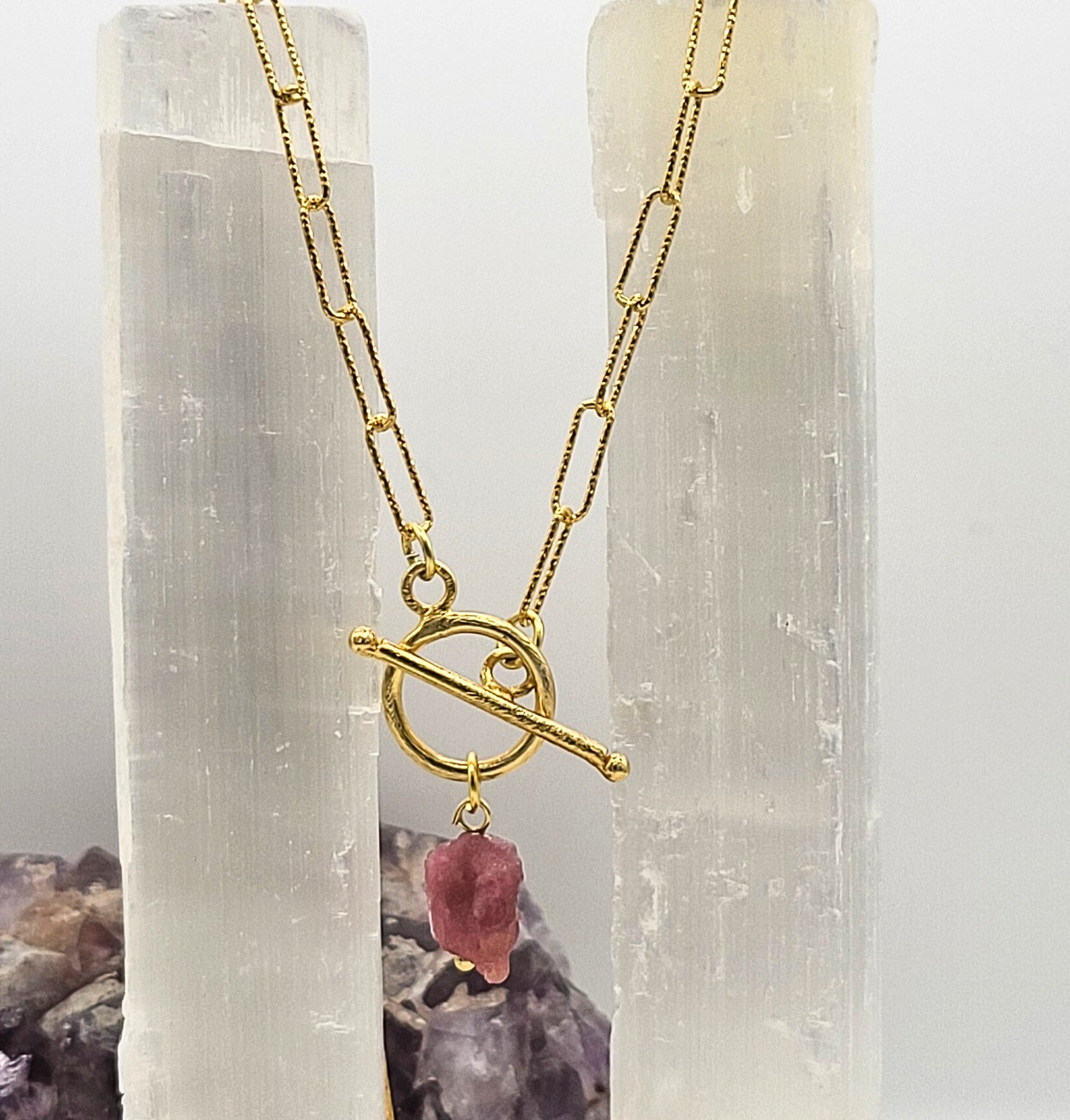 Pink Tourmaline Necklace