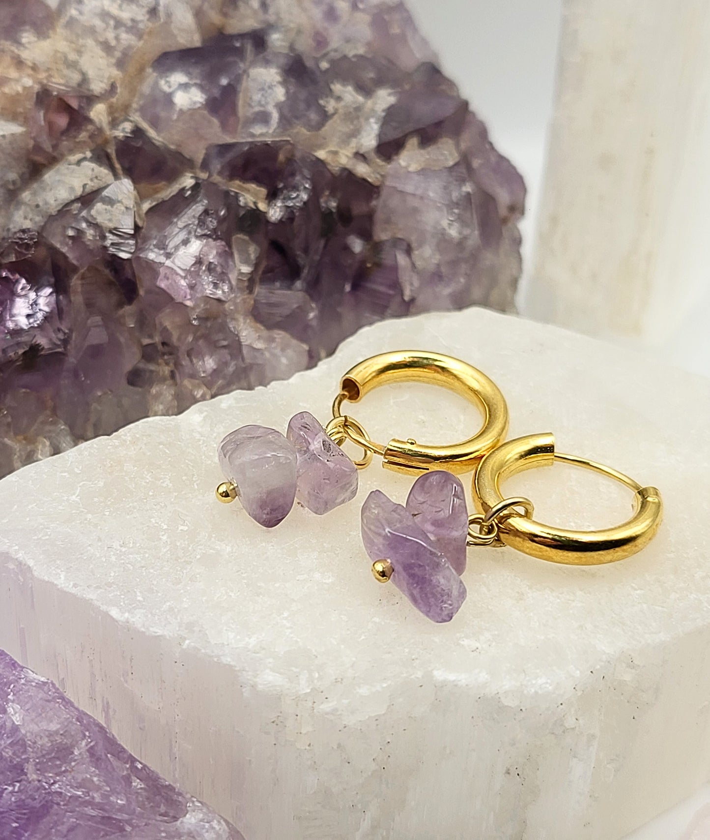 Amethyst Hoop Ohrringe