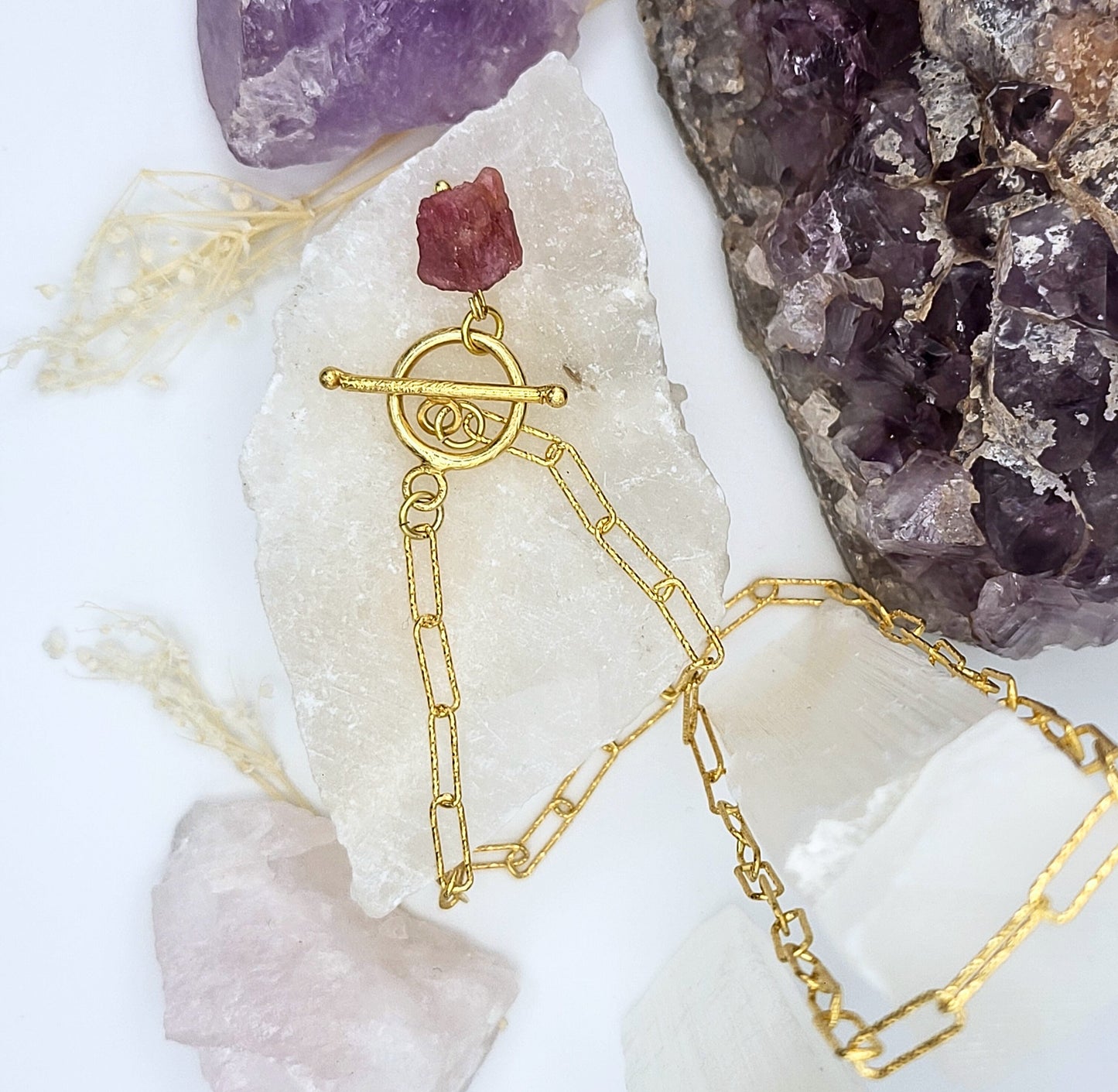 Pink Tourmaline Necklace