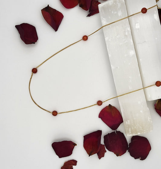 Golden Power – Carnelian Necklace for Energy and Radiance