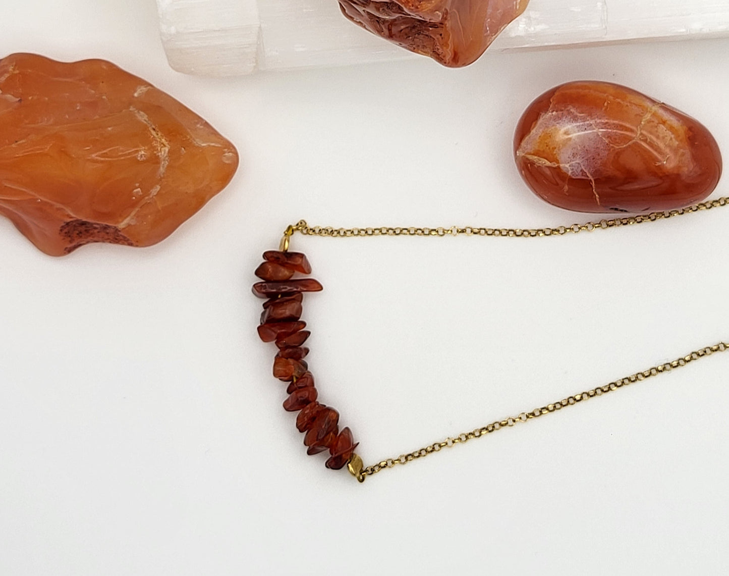 Carnelian energy necklace for passion &amp; self-confidence