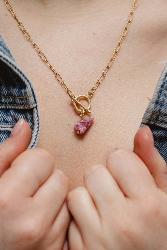 Pink Tourmaline Necklace