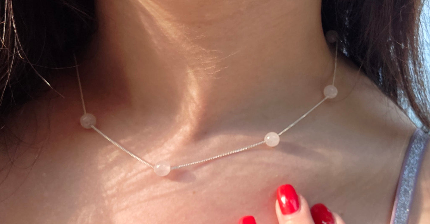 Soft love Necklace | Rose Quartz necklace