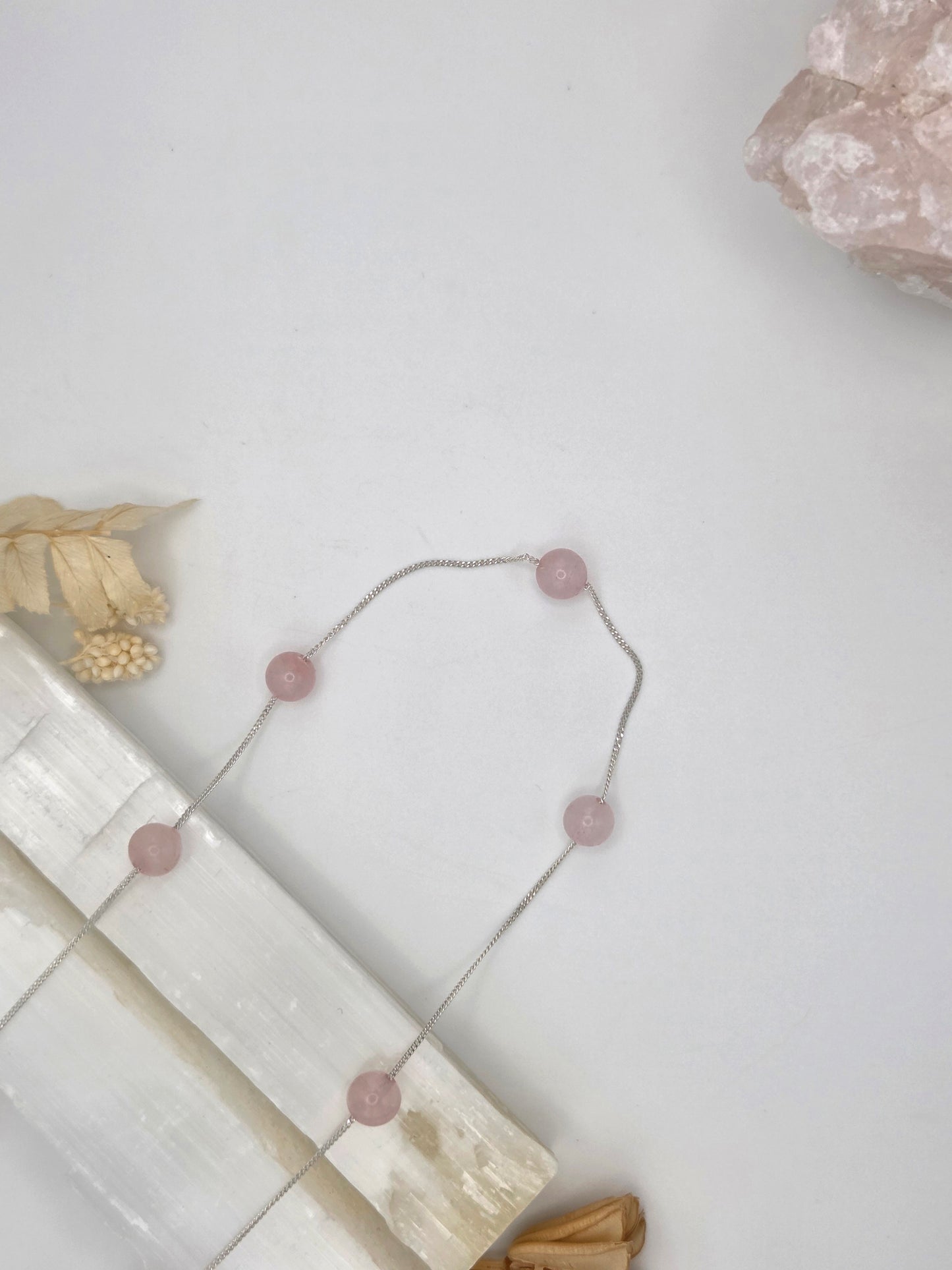 Soft love Necklace | Rose Quartz necklace