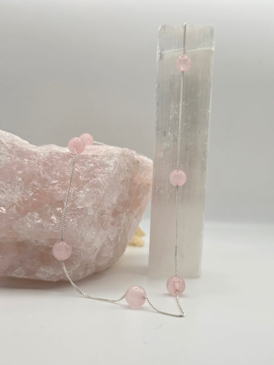 Soft love Necklace | Rose Quartz necklace