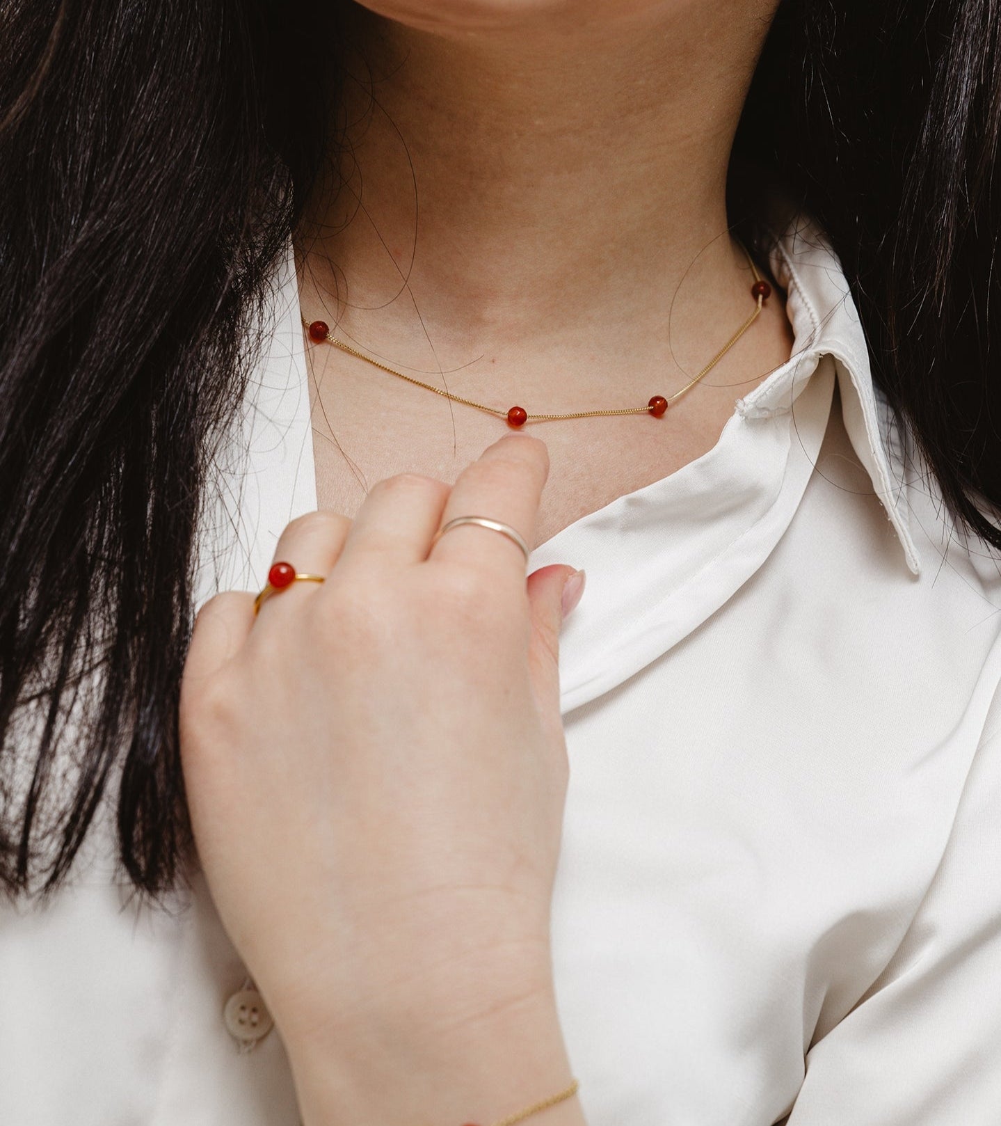 Goldene Kraft – Karneol Kette für Energie und Ausstrahlung